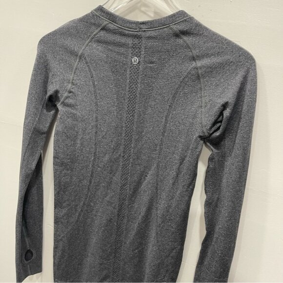 Lululemon Swiftly Tech Long Sleeve Crew Neck Top Grey Size 4 - Picture 9 of 10